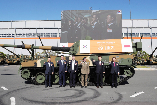 폴란드 수출용 K9 자주포 출고식. 창원시 제공