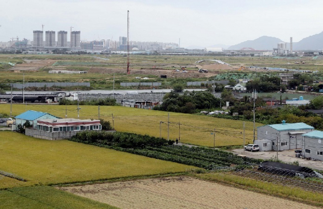 2018년 당시 부산 강서구 에코델타시티 개발 현장.(사진은 기사와 관련없음) 부산일보 DB