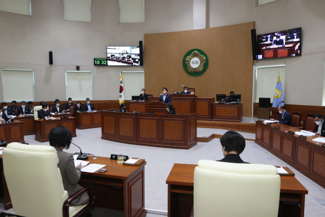 20일 열린 고성군의회 제278회 임시회 2차 본회의. 사무국 제공
