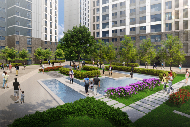광장 투시도. GS건설 제공