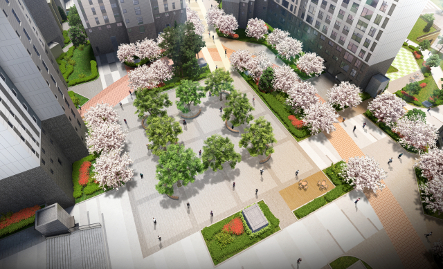 광장 투시도. GS건설 제공