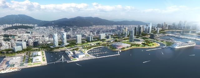 북항1단계 재개발사업 조감도.부산일보DB