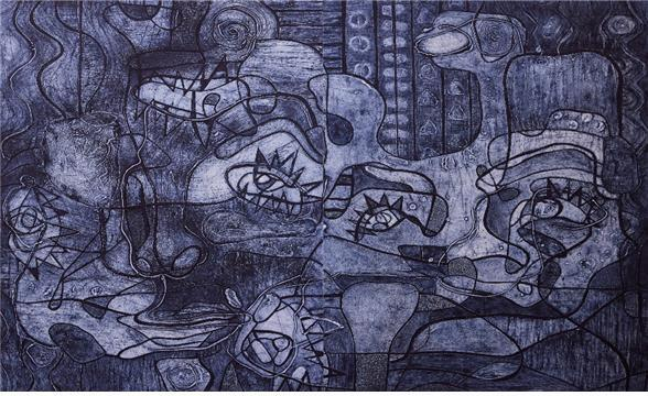 제48회 부산미술대전 통합대상 수상작 판화 부문 김나륜 ‘reflect-m21’. 부산미술협회 제공