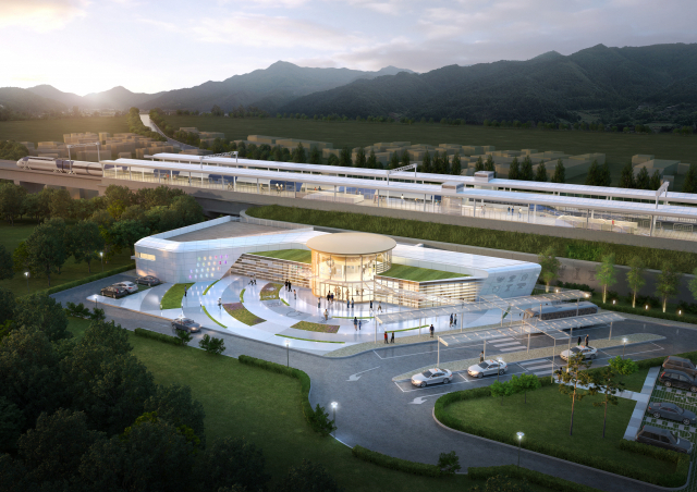 부산~마산 복선전철 구간 ‘김해 신월역’ 조감도. 김해시 제공