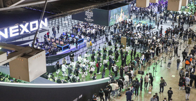국제게임전시회 지스타 2022 행사 장면. 부산일보DB