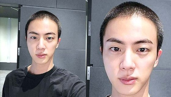 13일 현역 입대하는 방탄소년단 진. 사진 위버스 제공