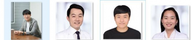 (왼쪽부터) 김재경 IBS 의생명 수학 그룹 CI(공동 교신저자), 고영일 서울대의대 혈액종양내과 교수(공동 교신저자), 김대욱 전 IBS 의생명 수학 그룹 연구원(공동 제1저자), 변자민 서울대병원 교수(공동 제1저자). IBS 제공