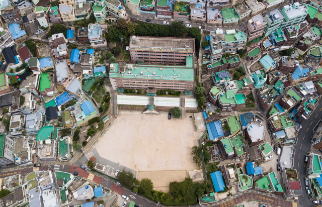 육아종합지원센터가 들어설 예정인 옛 좌천초 부지. 동구청 제공