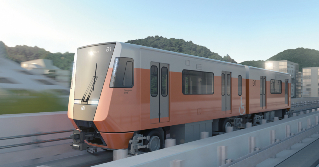 양산선에 투입될 전동차 디자인 조사에 나서는 양산시. 사진은 1안. 양산시 제공