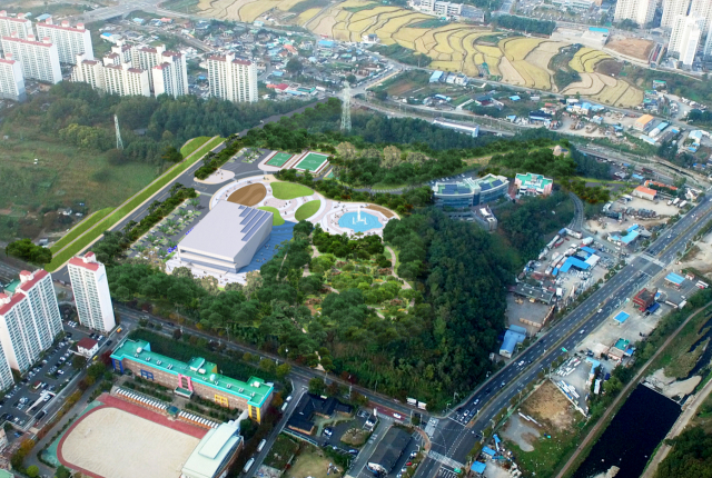 내년 2월 준공 예정인 웅상센트럴파크 조감도. 양산시 제공