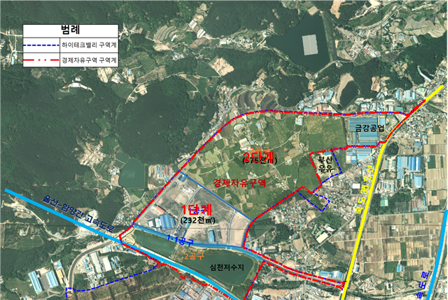 울산 울주군 하이테크밸리 위치도. 울산시 제공