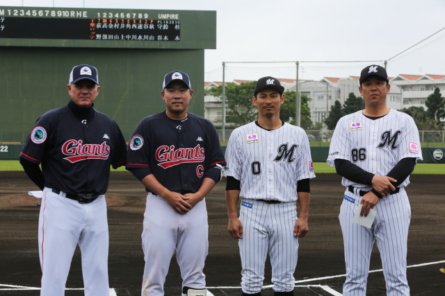 22일 일본 오키나와현 이시가키섬 이시가키 시영야구장에서는 롯데 자이언츠와 지바 롯데 마린스 2군 간 교류 경기가 열렸다. 롯데 자이언츠 제공