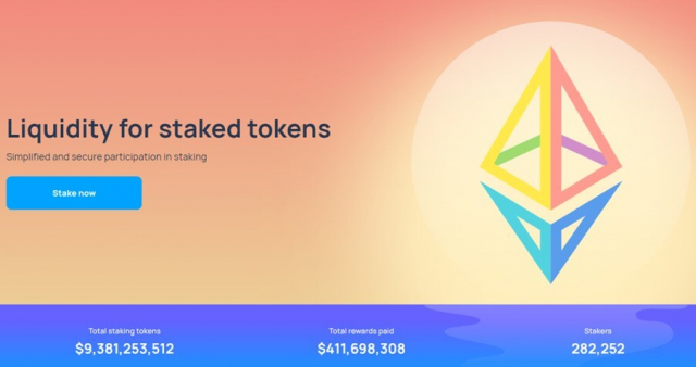 리도 파이낸스 스테이킹 현황. 리도 파이낸스 제공