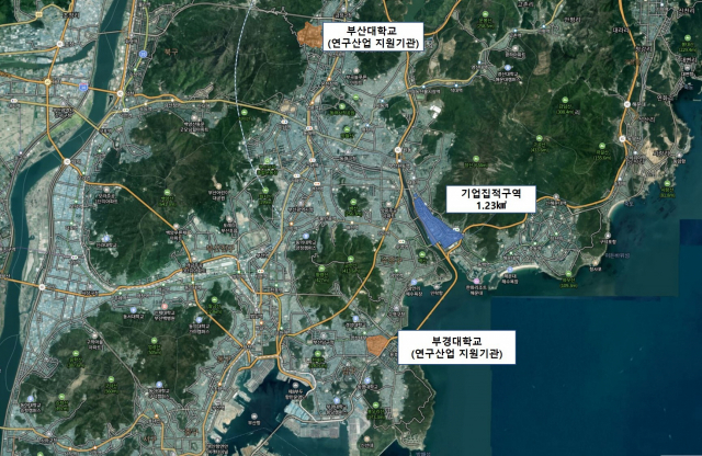 부산 연구산업진흥단지 위치도. 과기정통부 제공