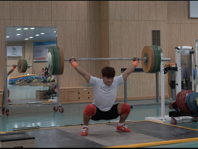 진천선수촌 역도 국가대표 박주효 선수 훈련 모습. 선수 제공