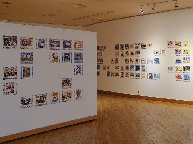 어린이 태극기 그림방 전시 전경. 민주공원 제공