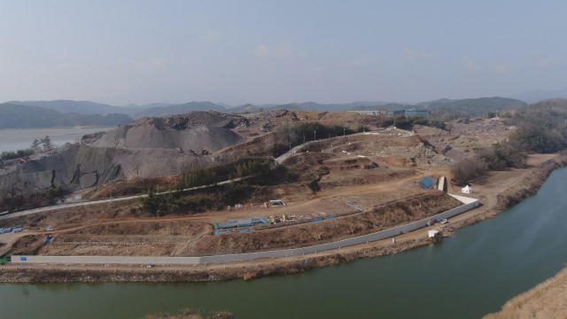 경남 사천시 대진일반산업단지 전경. 최근 SK자원순환단지 유치 움직임이 일면서 주민간 찬반양론이 나뉘고 있다. 김현우 기자