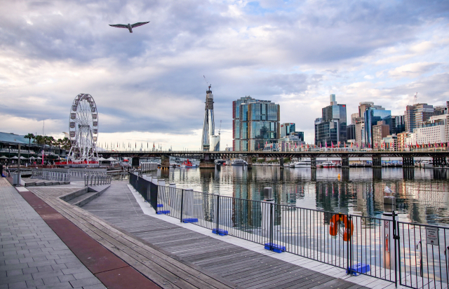 워터프런트 재개발의 이상적인 모델로 평가받는 호주 시드니 ‘달링 하버’ 전경. 부산 영도 부스트벨트에도 주거·상업·관광·휴양 시설을 조화롭게 계획하고 유치해야 한다는 목소리가 나온다. 신화연합뉴스