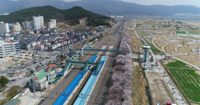 역명 변경이 추진되는 물금역 전경. 양산시 제공