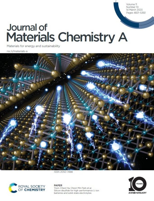 한국전기연구원(KERI)과 금오공대의 황화실리콘 최적 제조기술 연구결과가 'Journal of Materials Chemistry A'의 표지논문으로 게재됐다. KERI 제공