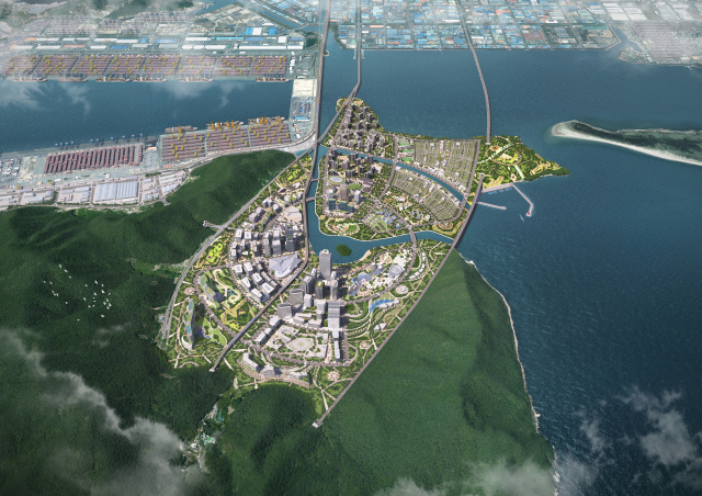 부산 가덕신공항 에어시티 눌차지구 조감도. 부산시 제공