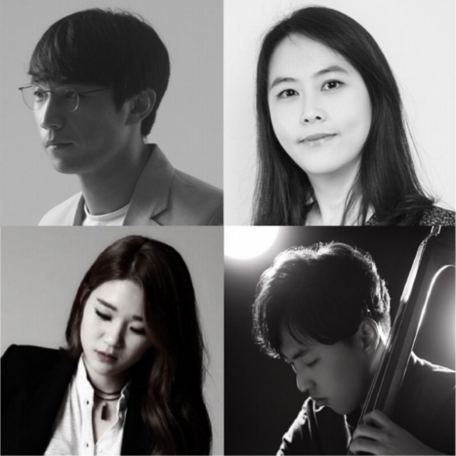 4월 1일 공연을 앞둔 홍영호 트리오와 이다희 보컬. 왼쪽 위부터 시계 방향으로 홍영호(드럼), 변지혜(피아노), 이다희(보컬), 황대웅(베이스). 홍영호 제공