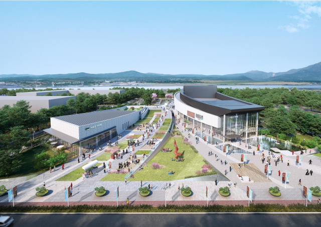 부산 강서구 명지국제신도시 2단계 사업이 내달 공동주택 용지 분양을 시작한다. 지구 내 문화복합시설 조감도. 한국토지주택공사 제공
