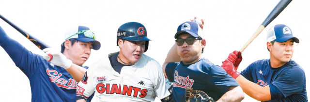 롯데는 이정훈(왼쪽부터)과 정보근, 지시완, 강태율을 백업 포수로 배치할 계획이다. 정종회 기자 jjh@·롯데 자이언츠 제공