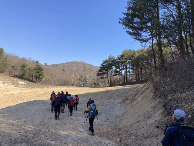 백두대간 보호구역이 무색하게 지금도 개발이 한창이다.