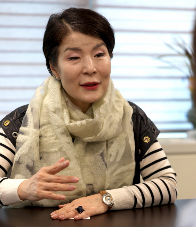 (사)2030부산월드엑스포 범시민유치위원회 박은하 집행위원장이 지난 20일 <부산일보>와의 인터뷰에서 부산시민의 엑스포 유치 열기를 세계에 알리겠다고 말했다. 정대현 기자 jhyun@