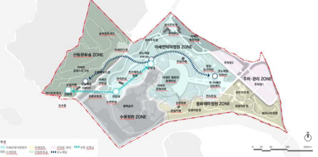 한‧아세안 국가정원 시설 배치도. 부산일보DB