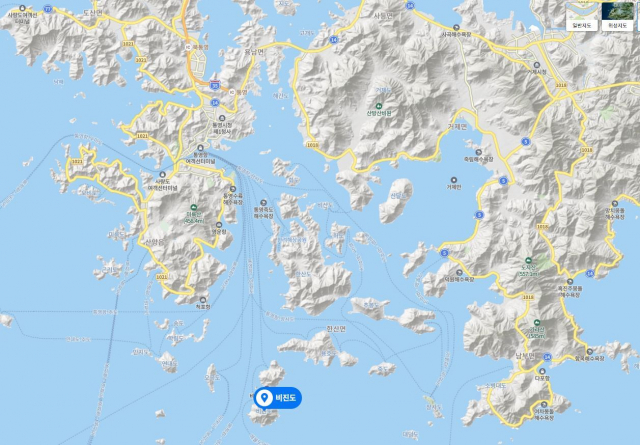 통영에서 배로 약 40분 거리에 위치한 미인의 섬 비진도.