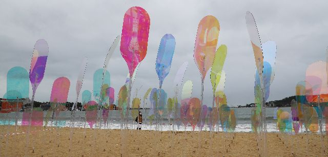 부산 기장군 일광해수욕장에서 열린 ‘2021 바다미술제’. 부산일보DB