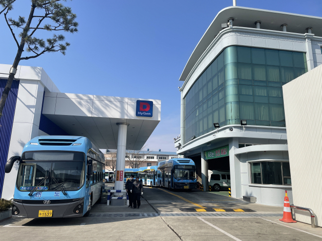 부산 사상구 학장동 수소충전소. 부산일보DB