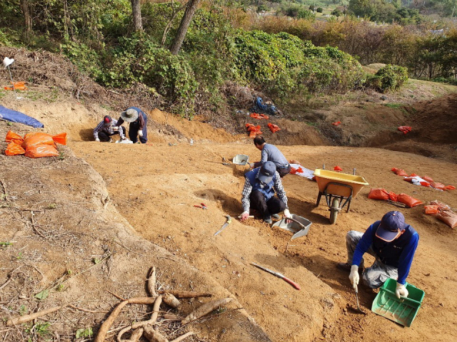 2019년 황방산 유해 발굴 현장. 전주시 제공