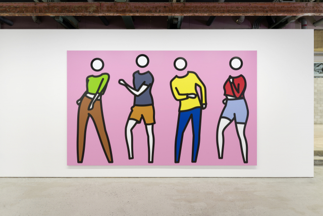 줄리안 오피 개인전 'OP.VR@Kukje/F1963.BUSAN' 설치 전경. 평면 회화 작업에서도 입체감과 리듬감이 느껴진다. 국제갤러리 제공