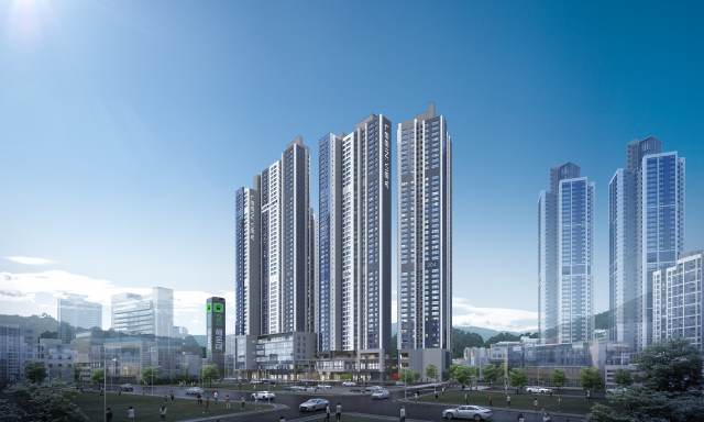 이달 말 분양하는 해운대경동리인뷰 2차 투시도. 경동건설 제공