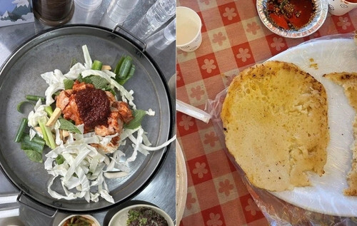 춘천막국수닭갈비축제에 판매된 음식들. A 씨는 닭갈비 2인분 2만 8000원, 감자전 3장에 2만 5000원이라고 주장했으나 업체 측은 닭갈비 250g에 1만 4000원, 감자전은 1장에 5000원 이라고 해명했다. 온라인 커뮤니티