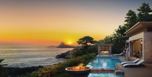 부산 기장군 오시리아 관광단지에 들어설 글로벌 럭셔러 리조트 ‘반얀트리 해운대 부산’. 반얀트리 해운대 부산 제공