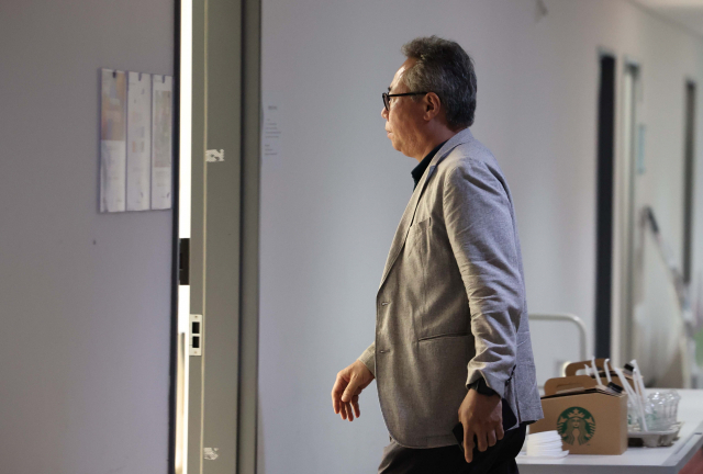 오석근 아시아콘텐츠&필름마켓 위원장이 지난 26일 부산국제영화제 이사회와 임시총회에 참석하고 있다. 부산일보 DB