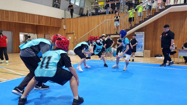 부산 동의과학대에서 열린 제1회 부산시교육감배 카바디대회. 대한카바디협회 제공