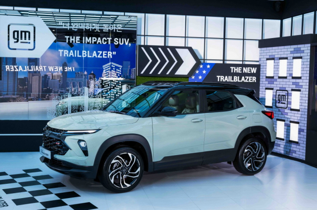 미디어 쇼케이스에 전시된 쉐보레 ‘더 뉴 트레일블레이저 RS’.쉐보레 제공