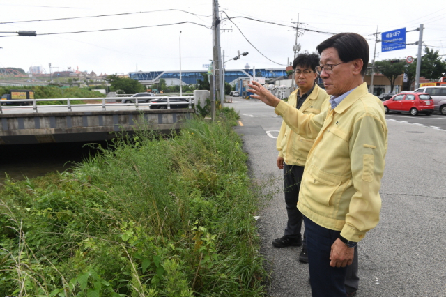 정종복 기장군수, 호우 피해 긴급 현장점검