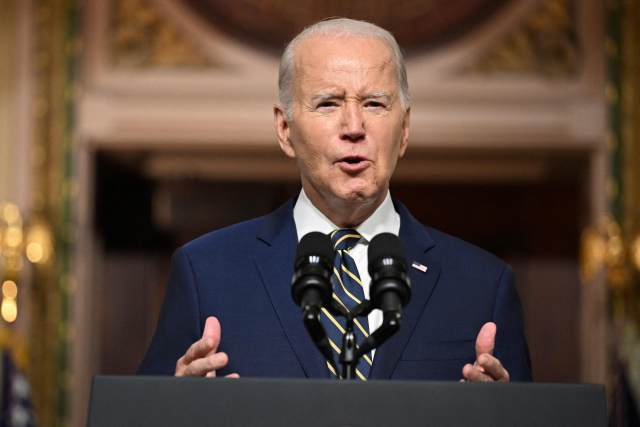 6·25전쟁 정전협정 70주년을 맞아 포고문을 발표한 바이든 대통령. AFP연합뉴스