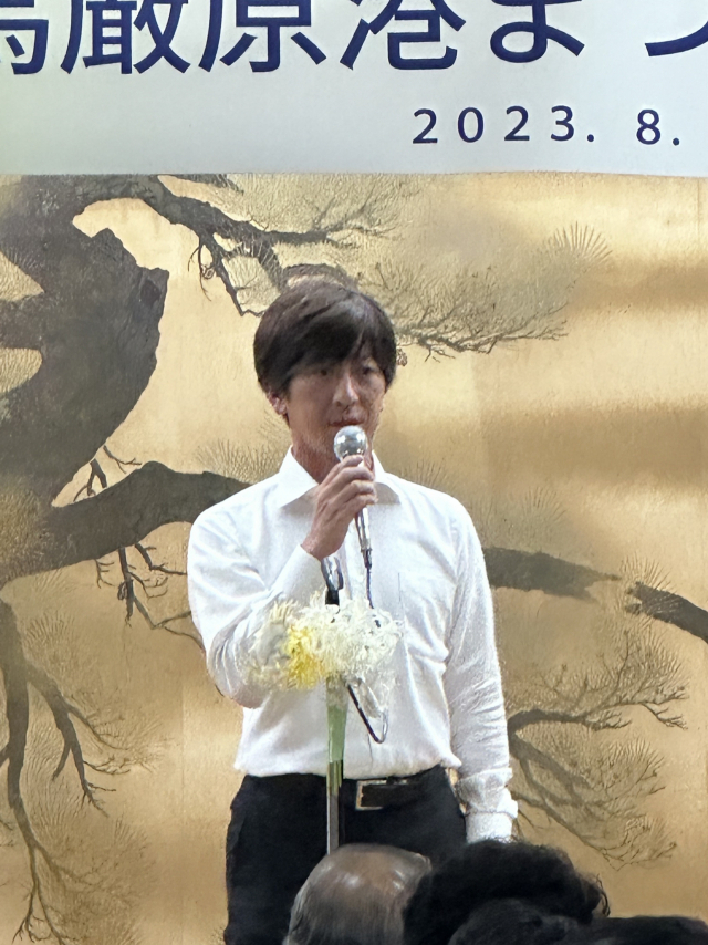 이즈하라항축제진흥회 하리마 다카노리 회장. 김은영 선임기자