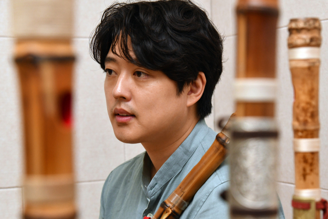 대금 연주자 손한별 부산시립국악관현악단 수석. ⓒ박희진