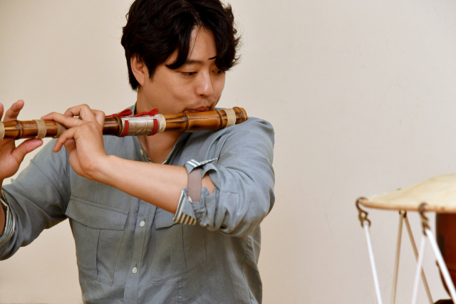 대금 연주자 손한별 부산시립국악관현악단 수석. ⓒ박희진