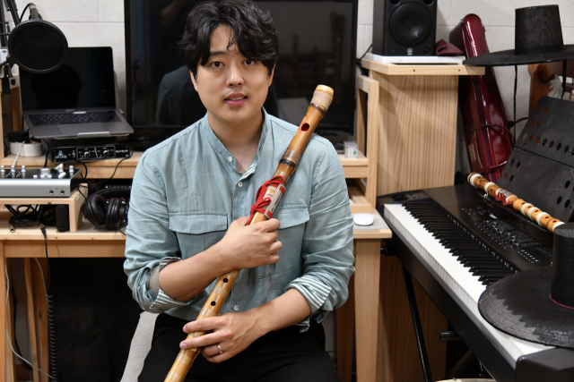 대금 연주자 손한별 부산시립국악관현악단 수석. ⓒ박희진