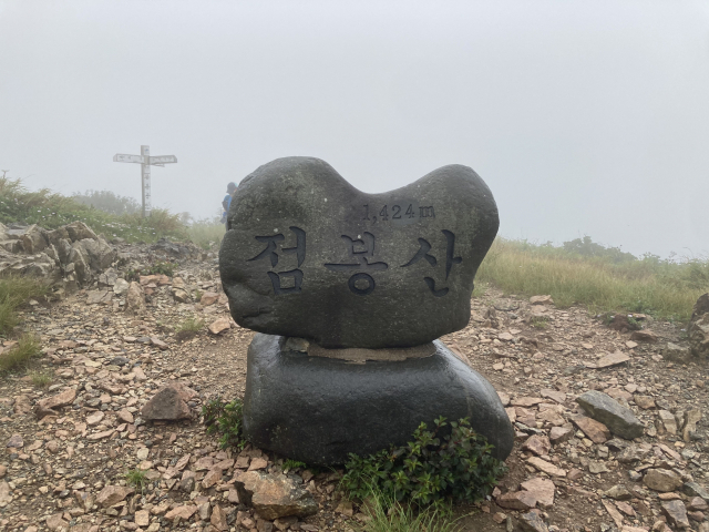 점봉산 정상석.