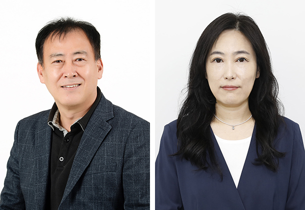 최정배 교수(왼쪽), 김정미 해외취업 팀장